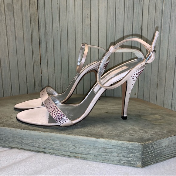 Christian Lacroix Shoes Christian Lacroix Light Pink Satin Jeweled